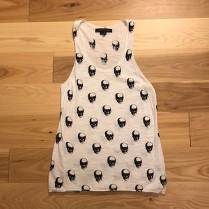 Skull cashmere tank top, size M